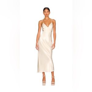La Lune Backless Midi Dress in Cream - Shona Joy NWT